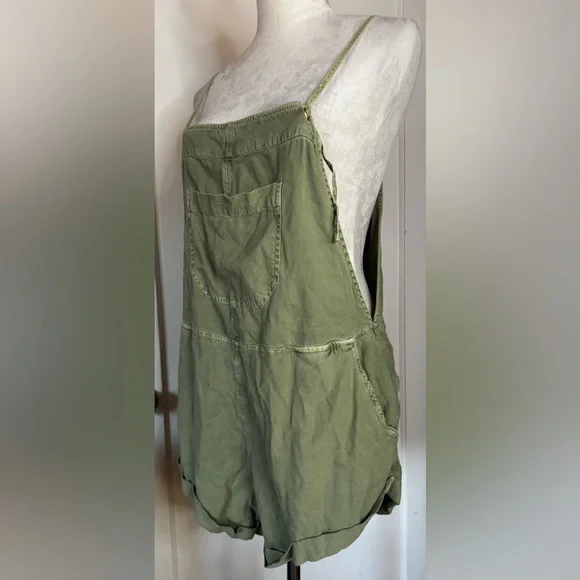 Billabong Casual Linen Romper Overall Beach Surf California Coastal Cowgirl - Picture 7 of 14